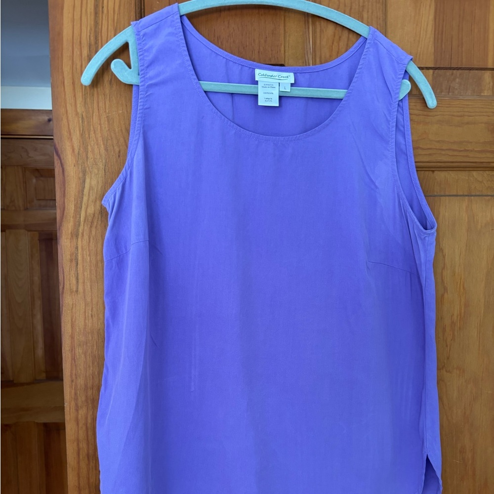 Luxe Lavender Silk Tank – Coldwater Creek | Size Large